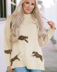 Harper Print High Hem Sweater