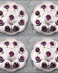 Western Screw Back Conchopurple Crystal Floral Bling Headstall Cowgirl
