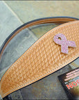 HILASON Western Horse Headstall Breast Collar Set Genuine American Leather Basket Weave Tan