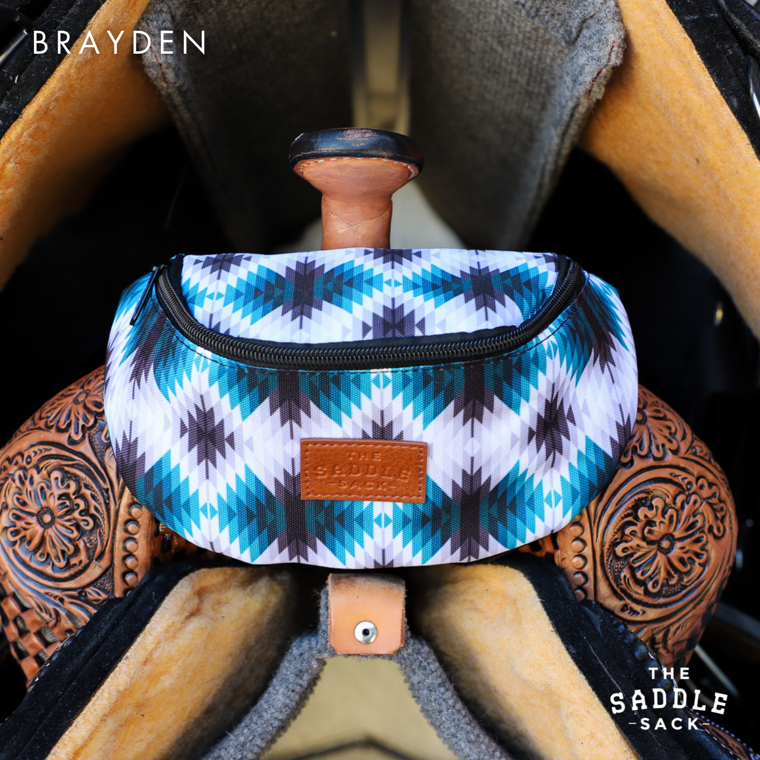 Compact Clip On Saddle Bag With Zipper Closure