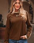 Varsity Stripe Crew Neck Long Sleeve Top