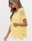 Celine Tied Short Sleeve Sweater