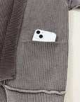 Sunny Patchwork Knit Open Sweater