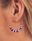 Eden Beaded Large Hoop Earrings
