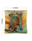 Colores de Mexico Fantasia Throw Pillow Case 18x18inch Made In America