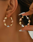 Julieta Plated alloy Hoop Earrings