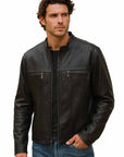 Versatile Leather Jacket With Clean Silhouette For Everyday Urban Style And Comfort