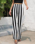 Baha Ranch Beetlejuice Striped Flare Pants