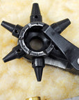 Hilason New Revolving 6 Tube Leather Punch Stainless Steel