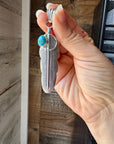 Feather Pendant – Kingman Turquoise & Sterling Silver
