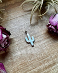 Cactus Pendant with White Opal – Sterling Silver – Fits 4mm Pearls