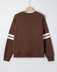 Varsity Stripe Drop Shoulder Oversized Sweatshirt