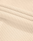Solid Corduroy Button-Up Long Sleeve Jacket