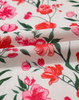 Plus Size Floral Puff Sleeve Square Neck Dress