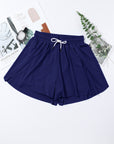 Ruffle Drawstring Elastic Waist Bikini Swim Shorts