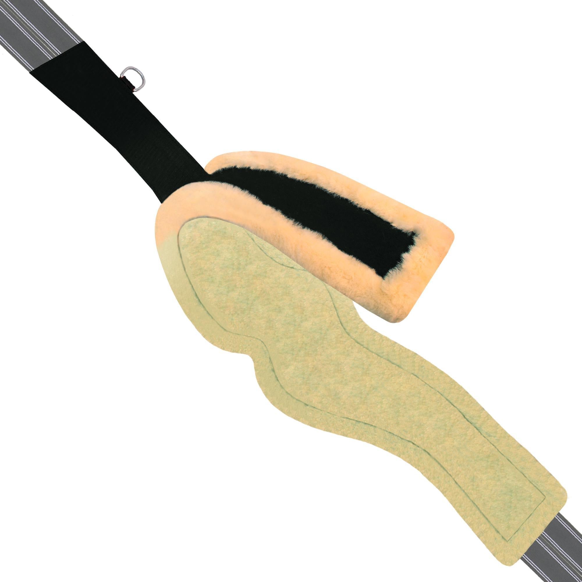 ExionPro 'AdaptLine' Wave Over Lay Girth - Navy Blue Elastic with White Lines