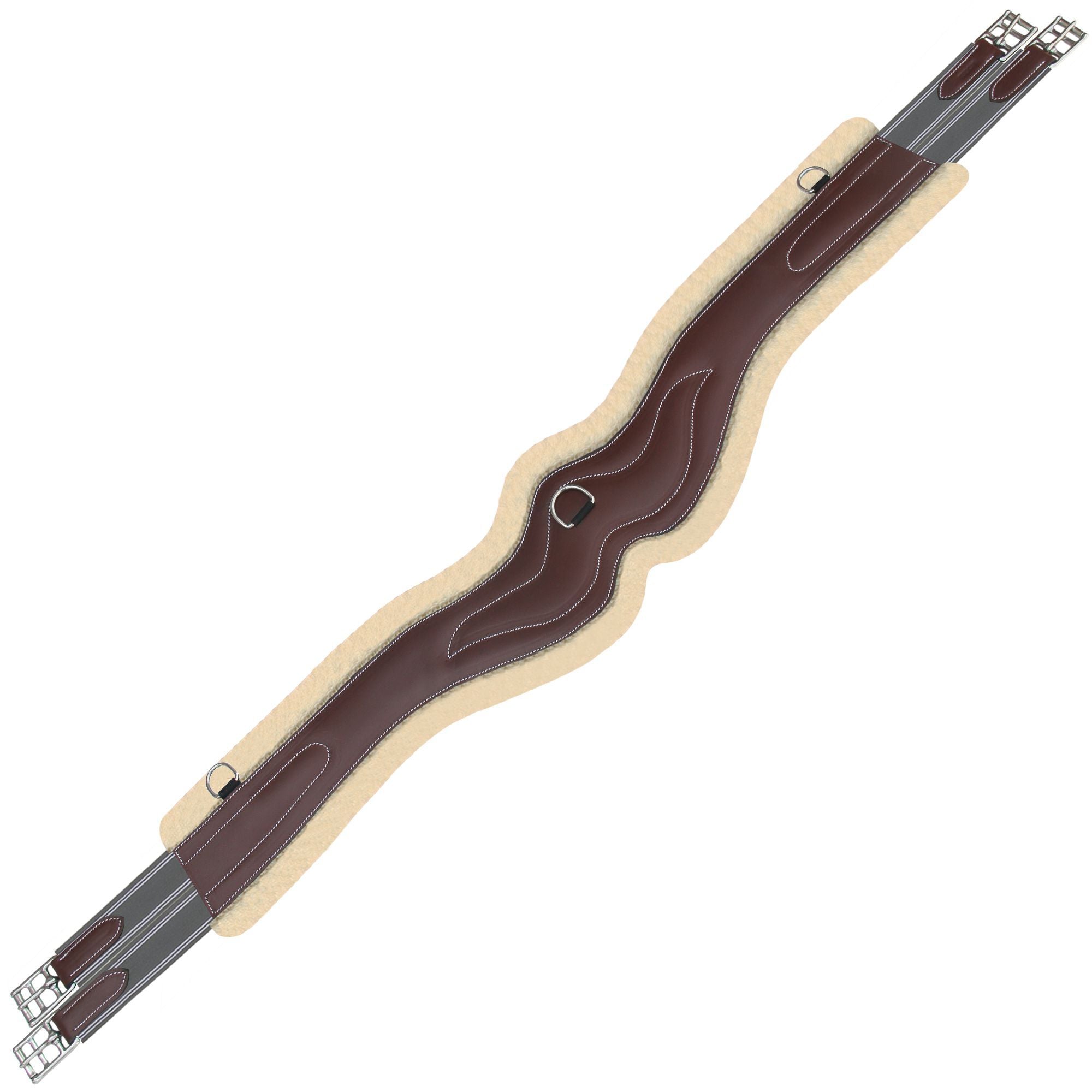 ExionPro 'AdaptLine' Wave Over Lay Girth - Grey Elastic with White Lines