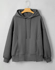 Promise Textured Baggy Solid Hoodie