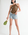 ONE SHOULDER STRAP CROCHET TOP