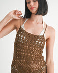 CROCHET MINI DRESS WITH CROSSED BACK