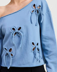 ONE SHOULDER FRENCH TERRY TOP WITH CUTOUT DETAIL