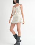 MIXED KNIT SKORT