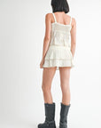 MIXED KNIT SKORT