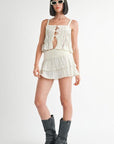 MIXED KNIT SKORT