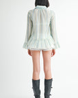 FLYAWAY BLOUSE WITH RUFFLE DETAIL