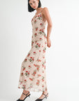 COWL NECK MAXI DRESS WITH OPEN BACK