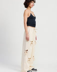 FRENCH TERRY PANTS WITH CUTOUT DETAIL