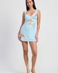 MINI LACE CONTRAST DRESS