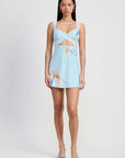 MINI LACE CONTRAST DRESS