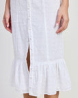 SQAURE NECK MIDI CAP SLEEVE DRESS