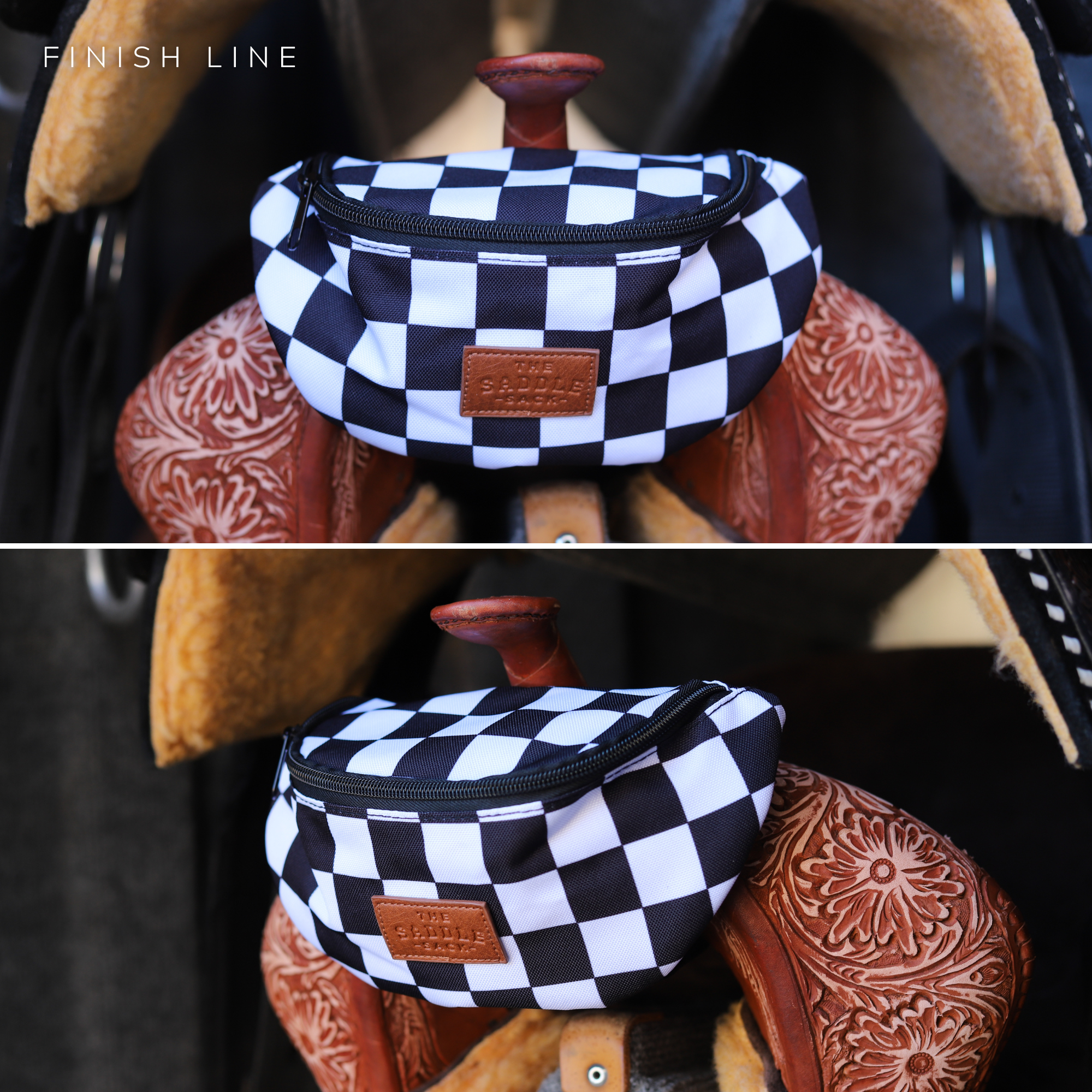 Compact Clip On Saddle Bag With Zipper Closure