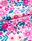 Plus Size Floral Half-Button Puff Sleeve Dress