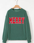 Aliella Letter Graphic Loose Long Sleeve Top