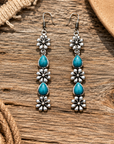 Floral Fashion Turquoise Dangle Earrings