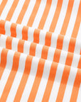 Stripe 3/4 Sleeve Exposed Seam Pullover Top
