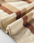 Stripe Reverse Seam Drop Shoulder Baggy Sweater