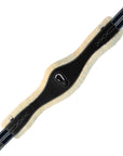 ExionPro Fancy Stitched Snap Over Lay Girth - Navy Blue Elastic with White Lines