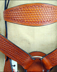 Hilason Western Headstall & Breast Collar Set Horse American Leather Tan