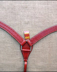 HILASON Western Horse Headstall Breast Collar Set Tack Genuine American Leather Barb Wire Mahogany