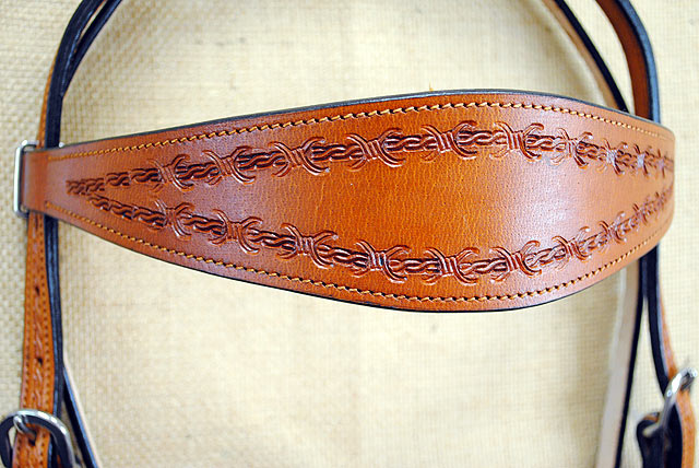 Hilason Western Headstall &amp; Breast Collar Horse American Leather Saddle Tan