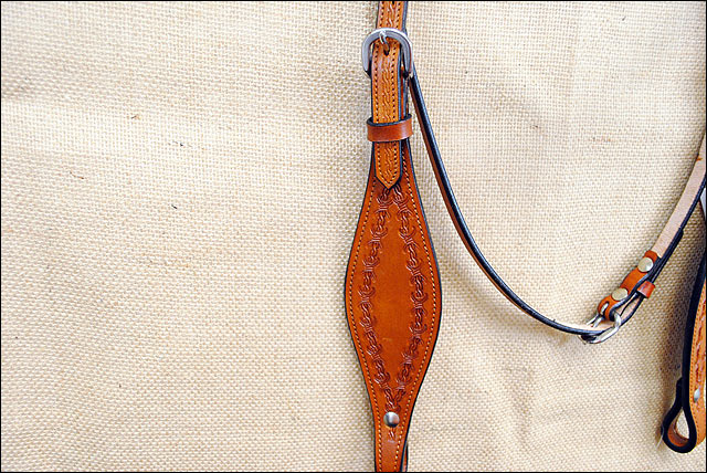 Hilason Western Headstall &amp; Breast Collar Horse American Leather Saddle Tan