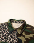 Leopard Camo Patchwork Oversized Shacket