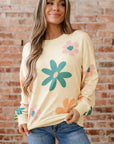 Floral Mineral Wash French Terry Sweatshirt
