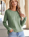 Millie Seam Detail Raglan Long Sleeve Top