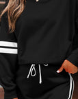 Varsity Stripe Pullover and Mini Skirt Set