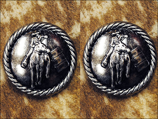 Western Screw Back Concho Barrel Racer Round Saddle Bling